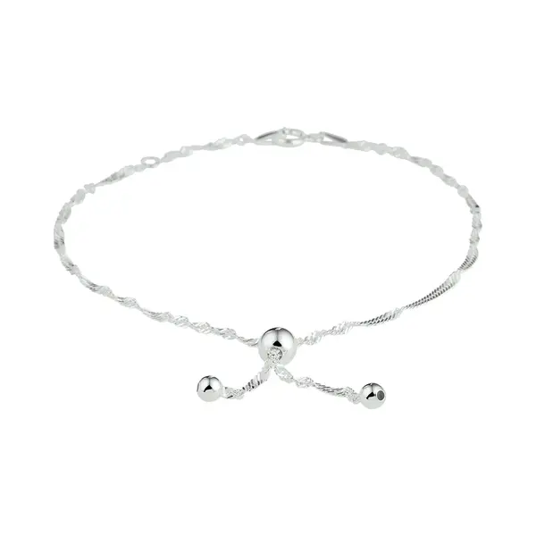 Glams Enkelbandje Bolletjes 22 -24 Cm - Zilver thumbnail