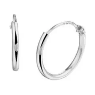 Glams Oorringen Ronde Buis - 14.5 Mm - Zilver
