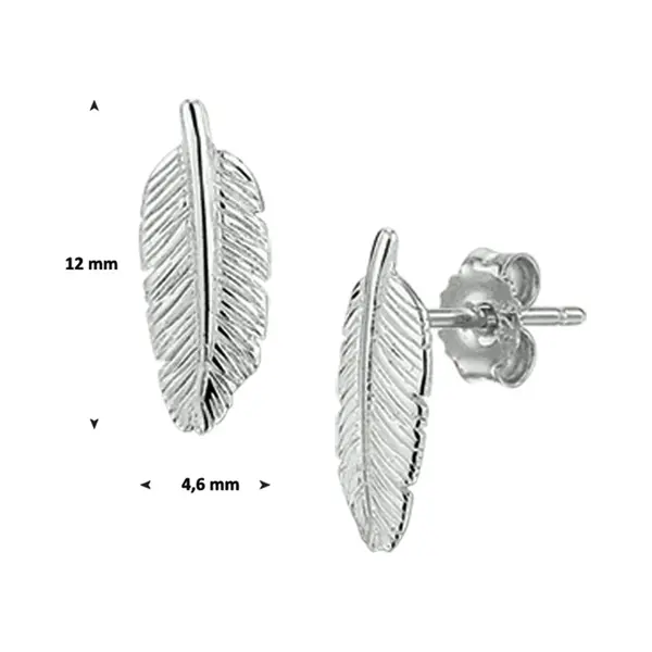 Glams Oorknoppen Veer - Zilver thumbnail