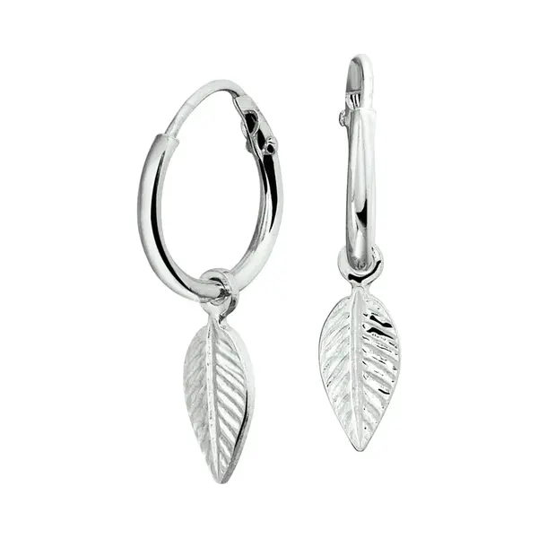 Glams Oorringen Veer - 12 Mm - Zilver thumbnail