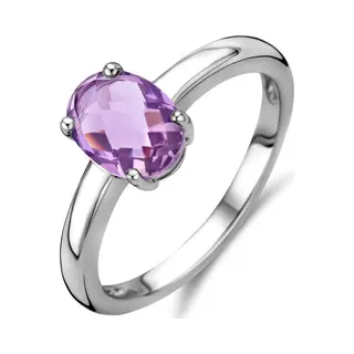 Kasius Gerhodineerd Zilver Ring Amethist 1336967