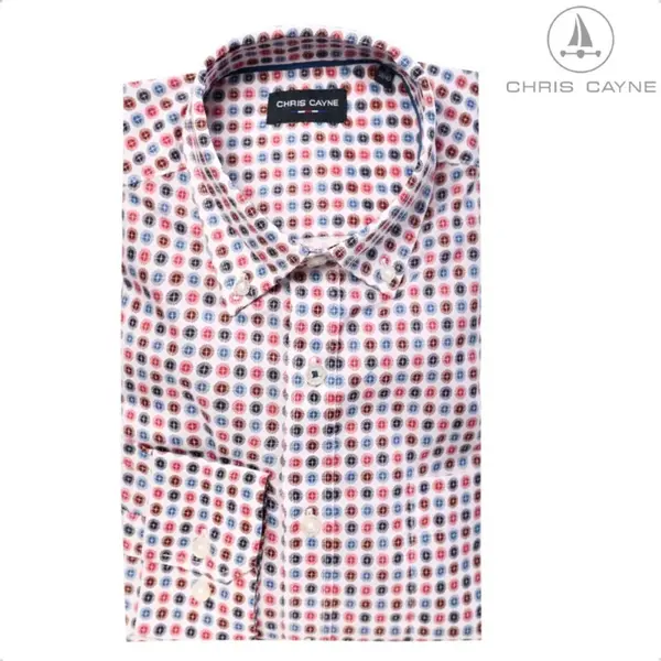 Blouse 1034 Rood Print Lm Chris Cayne - Maat L thumbnail