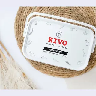 Kivo Petfood Fresh Bucket 2 Stuks - Voor Het Bewaren En Vers Houden Van Vers Vlees