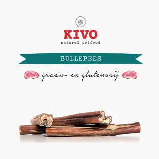 Kivo Petfood Hondensnack Bullepees Verpakt Per 5 Stuks - Graanvrij En Glutenvrij