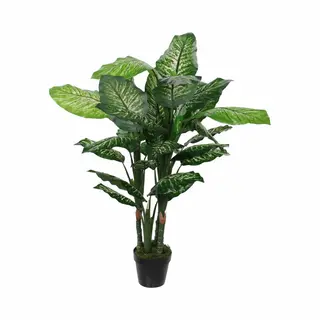 Mica Decorations Groene Dieffenbachia Kunstplant 120 Cm In Pot - Kunstplanten/nepplanten