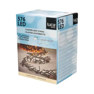 Luca Lighting Cluster Kerstverlichting Met 576 Led Lampjes - L420 Cm - Warm Wit