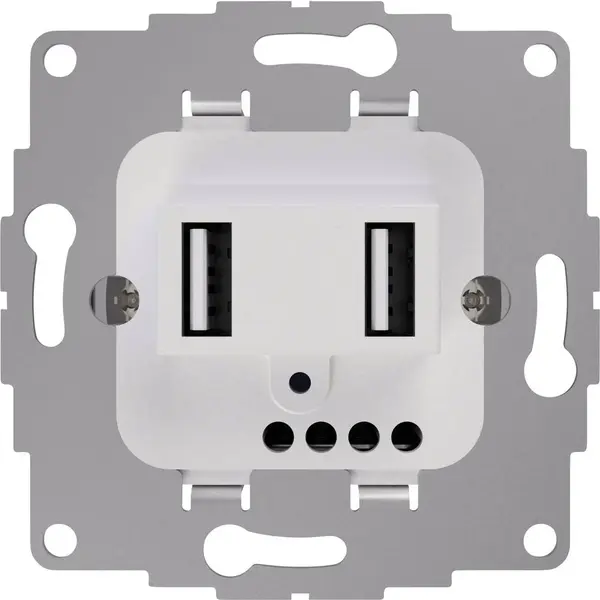 2USB - Unterputz-Usb Steckdose ChargeUP Tae - 2× Usb-A 12 W - 32 Mm Einbautiefe - Schnellladegerät - Sicher & Kompakt - Glänzend Weiß thumbnail