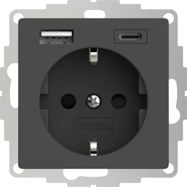 2USB - Einbau Steckdose InCharge Pro 55 - Usb-A & Usb-C 15 W - 32 Mm Tiefe - Energieeffizient & Stilvoll - Glänzend Weiß thumbnail
