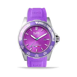 Tutti Milano TM900PU- Horloge - 42.5 Mm - Paars - Collectie Corallo