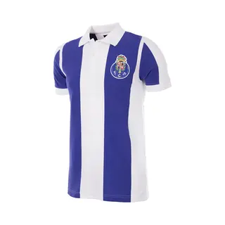 Copa - Fc Porto 1951 - 52 Retro Voetbal Shirt - Mannen - Wit - Blauw - M