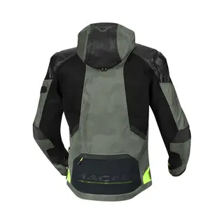 Macna Bradical Camo Wasserdichte Motorrad Textiljacke, Grün/camouflage, M