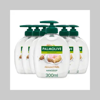 Palmolive Handzeep Naturals Amandel Melk - 6 X 300 Ml - Voordeelverpakking