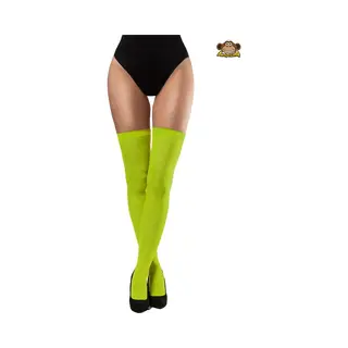 Partychimp Kousen Dames Voor Bij Carnavalskleding Dames Carnaval Accessoires Verkleedkleren Volwassenen - Polyester - Geel - One-size