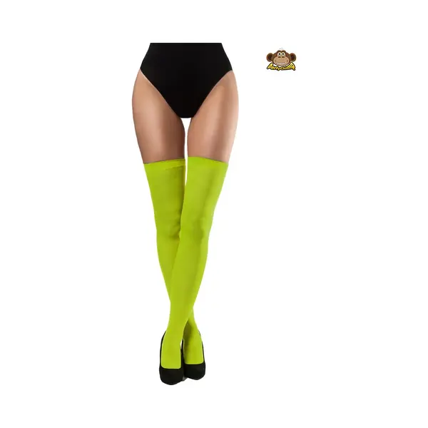 Partychimp Kousen Dames Voor Bij Carnavalskleding Dames Carnaval Accessoires Verkleedkleren Volwassenen - Polyester - Geel - One-size thumbnail