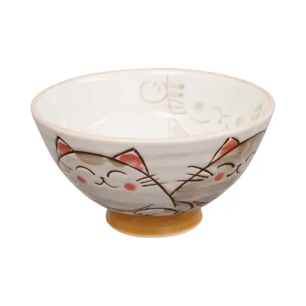 Tokyo Design Studio Witte Kom Met Katten Figuur – Kawai – 11.5 X 6cm 300ml thumbnail