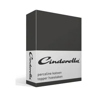 Cinderella Weekend - Topper Hoeslaken - Tot 15 Cm Matrashoogte - Katoen - 200x200 Cm - Antraciet