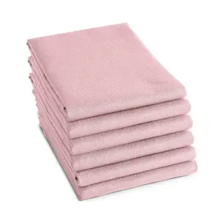 Ddddd - Theedoek - 60x65 Cm - Pastel Roze - Set Van 6 Stuks