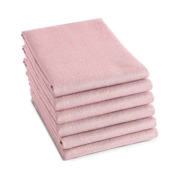 Ddddd - Theedoek - 60x65 Cm - Pastel Roze - Set Van 6 Stuks thumbnail