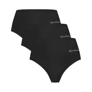 Comfortabel & Zijdezacht Bamboo Basics Seamless High Waist Strings Zoey (3-pack) - Zwart - L