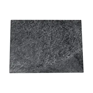 Brand New Cake BrandNewCake® Marmorplatte 30x40cm - Echter Naturstein - Servierplatte & Schokoladentemperierung - Schwarz/Grau