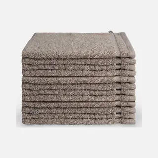 Byrklund Washandjes 12 Stuks - Hotelkwaliteit - 16x21 - Taupe