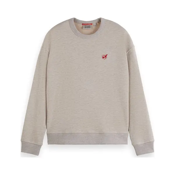 Scotch & Soda, Mannen, Springer, Core - The Free Spirit Peace Bird Sweatshirt Heren Trui - Maat M, Grijs, (M) thumbnail