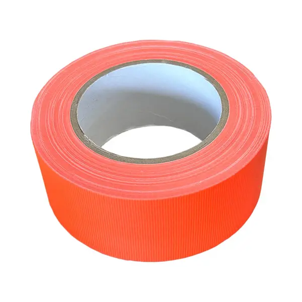 Kortpack - Duct-Tape 50mm Breed X 25mtr Lang - Fluor Oranje - 1 Rol - Met De Hand Scheurbaar - Licht Op Onder Black Light - Kerndiameter, 76mm - thumbnail