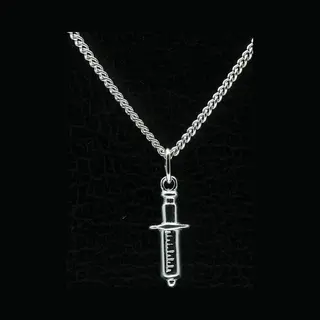 Mooye ® - Collectie Zilveren Injectiespuit Ketting Hanger