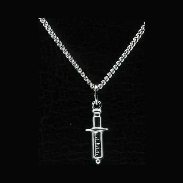 Mooye ® - Collectie Zilveren Injectiespuit Ketting Hanger thumbnail