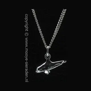 Mooye ® - Collectie Zilveren Orka Ketting Hanger