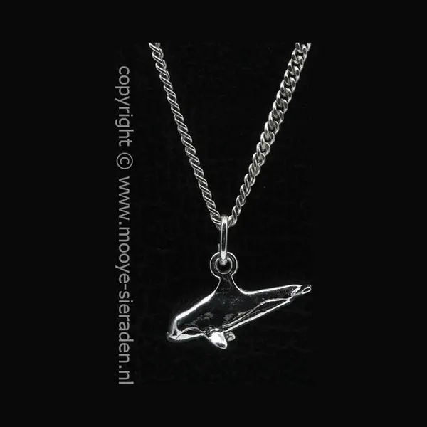 Mooye ® - Collectie Zilveren Orka Ketting Hanger thumbnail