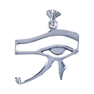Mooye ® - Collectie Zilveren Oog Van Horus Ketting Hanger - Glad