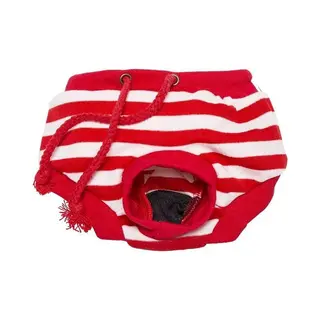 Loopsheidbroekje Hond M - Hondennluiers Reu - Hondenluier Teef - Hondenbroekje Loopse Hond - Rood/Wit Medium Animal King