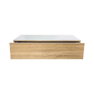 Vdd Halkastje - Zwevend Dressoir Kast - 100 Cm Breed Met Lade - Lichtbruin