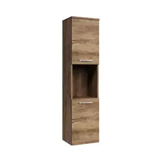Badplaats Badezimmer Schrank Montreal 131 Cm - Braun Eiche – Hängender Hoc