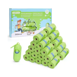 Nobleza AX5 - Hondenpoepzakjes Met Dispenser - 360 Stuks - Biologisch Afbreekbaar - Poepzakjes Hond - 24 Rollen