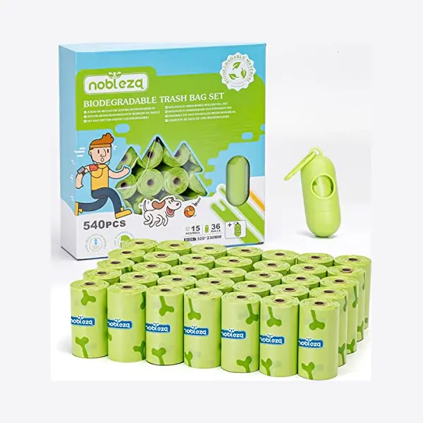 Nobleza Poepzak Voor Honden, 540 Hondenpoepzakken, Met 1 Dispenser Voor Hondenpoep, Lekvrij En Geurloos thumbnail