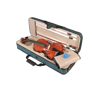Leonardo Lv-2034 Viool Set 3/4, Massief, Ebbenhouten Fittings, Europees Gevlamd Esdoorn, Incl. Koffer En Strijkstok