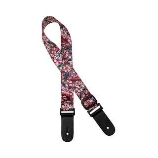 Gaucho Gstu-80-Li Ukulele Strap With Lila Flowers