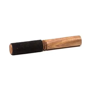 Yogi & Yogini Meditation Klankschaal Aanstrijkhout Met Suède Zwart - 19 Cm - 90 G