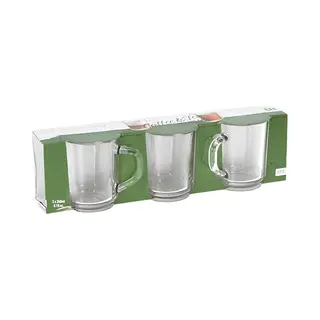 Self Import Agencies Excellent Houseware Set Of 3 240ml Glass Tea Coffee Cup Mug