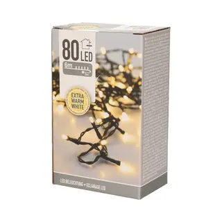 Kerstverlichting - Warm Wit - Buiten - 6m - 80 Lampjes - Kerstlampjes/kerstlichtjes