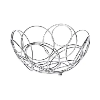 Excellent Houseware Obstkorb, Deko Obstschale Chrom ⌀ 26 Cm Schale