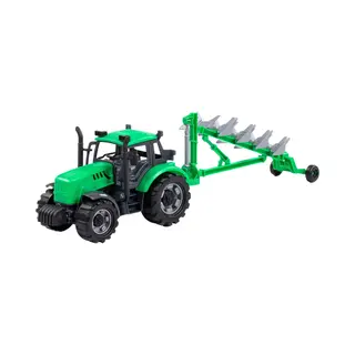 Cavallino Tractor Met Ploeg Groen, Schaal 1, 32