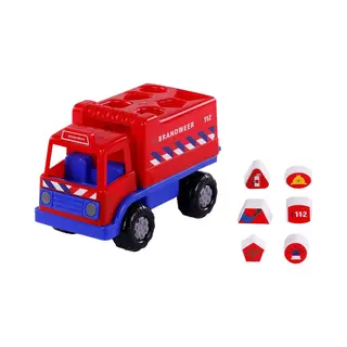 Cavallino Brandweervrachtwagen Vormenstoof Met 6 Blokken, 26cm