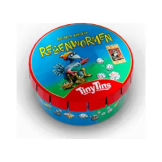 999 Games - Tiny Tins - Regenwormen - Dobbelspel - De Complete Dobbelklassieker Regenwormen In Een Piepklein Blikje - Reisspel - Familiespel - Klein