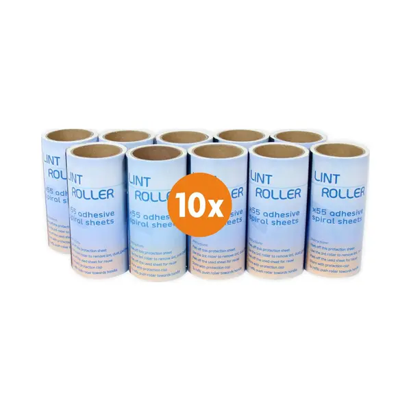 Laundryspecialist Navulling Voor Kledingroller Universeel – 10 Stuks - Kleefroller - Pluizenborstel - 550 Kleefvellen - Past Op Alle Merken thumbnail