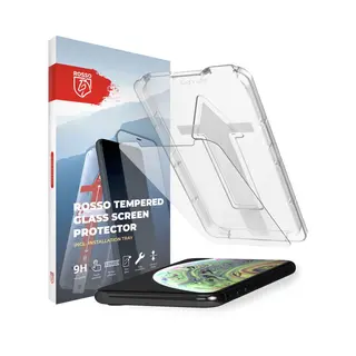 Rosso Screen Protector Geschikt Voor Apple IPhone Xs Max | Gehard Glas | Case Friendly | Met Installatietray | Eenvoudige Montage