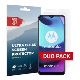 Rosso Screen Protector Ultra Clear Duo Pack Geschikt Voor Motorola Moto E20 | Tpu Folie | Case Friendly | 2 Stuks