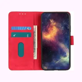 Khazneh Motorola Moto G22 Hoesje Portemonnee Book Case Rood